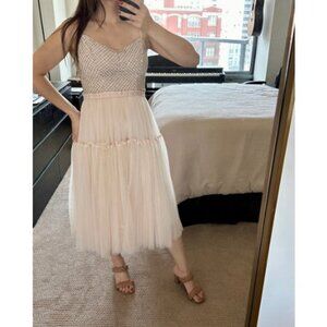 Needle & Thread Blush Tulle Midi Dress